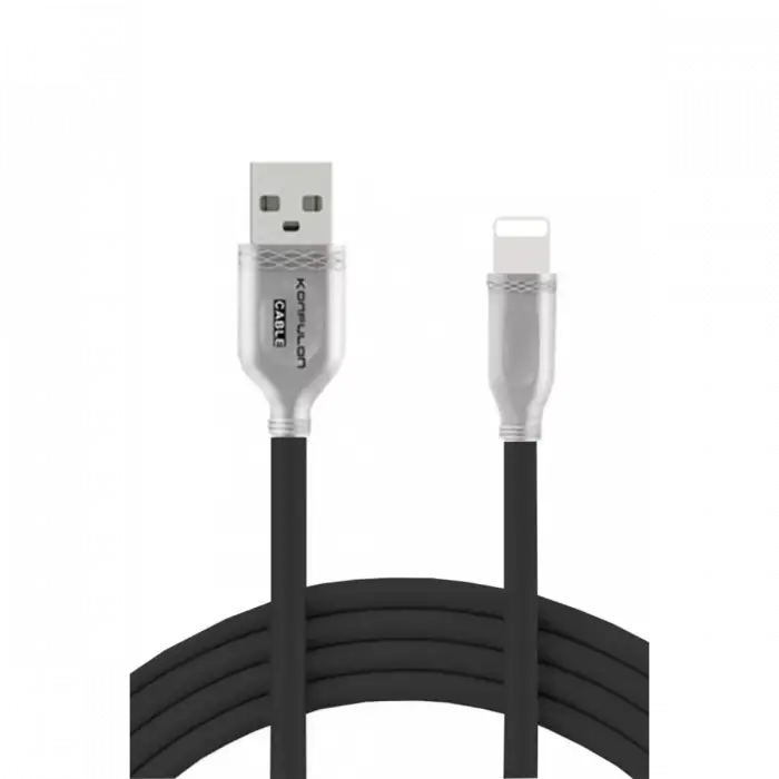 Konfulon S48 Lightning Kablo iphone Uyumlu 1M 3A - Siyah