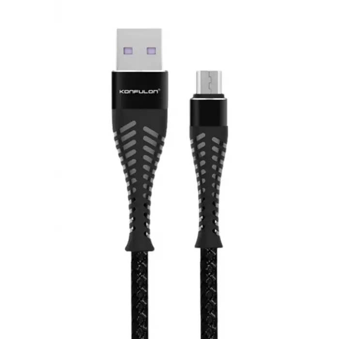 Konfulon S61 Micro USB Kablo 1.2M 2.1A - Siyah