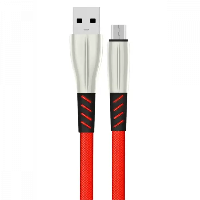 Konfulon S88 Metal Uçlu Micro USB Kablo 1M 2.4A - Kırmızı