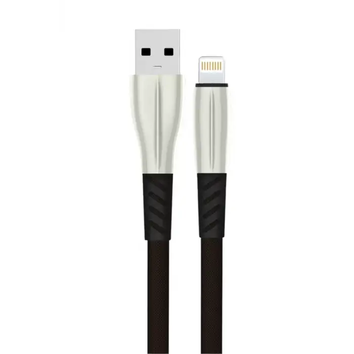 Konfulon S89 Metal Uçlu Lightning Kablo iphone Uyumlu 1M 2.4A - Siyah