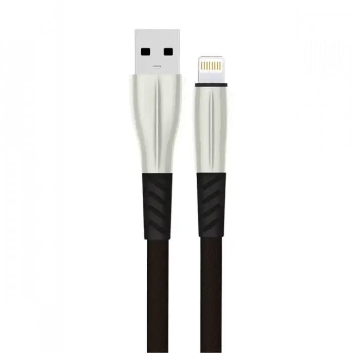 Konfulon S89 Metal Uçlu Lightning Kablo iphone Uyumlu 1M 2.4A - Siyah