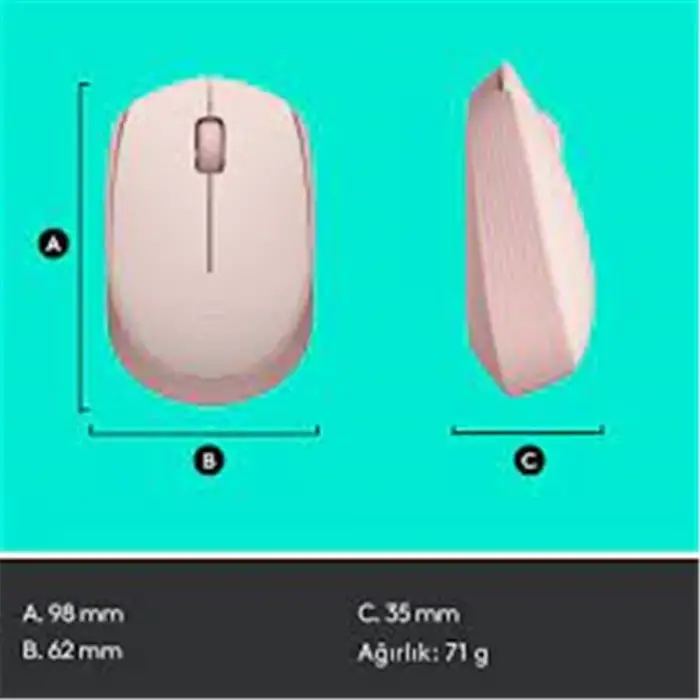 Logitech 910-006865 M171 Kablosuz Pembe Mouse