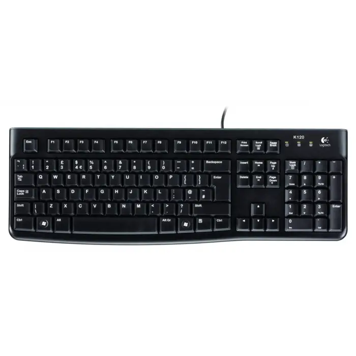 Logitech 920-002508 K120 İngilizce Usb Kablolu Siyah Klavye