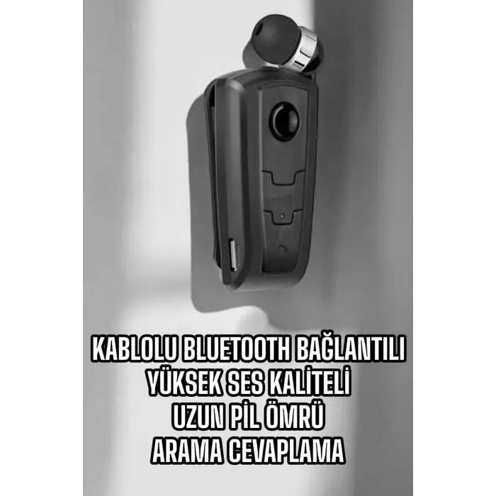 Makaralı Bluetooth Kulaklık Kulak İçi Android iOS Uyumlu Titreşimli