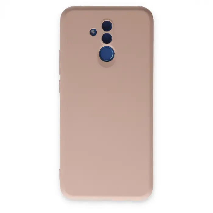 Mate 20 Lite Kılıf Nano içi Kadife Silikon - Pudra