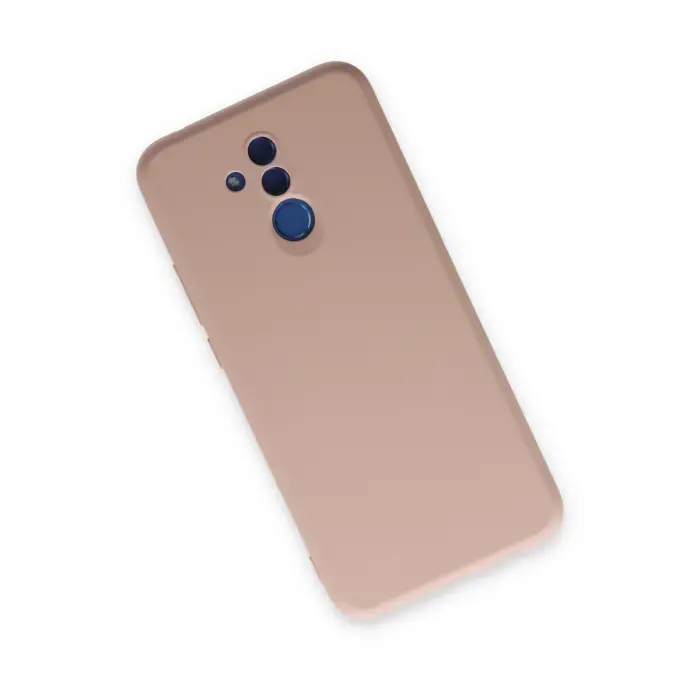 Mate 20 Lite Kılıf Nano içi Kadife Silikon - Pudra