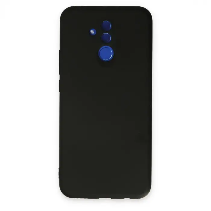 Mate 20 Lite Kılıf Nano içi Kadife Silikon - Siyah