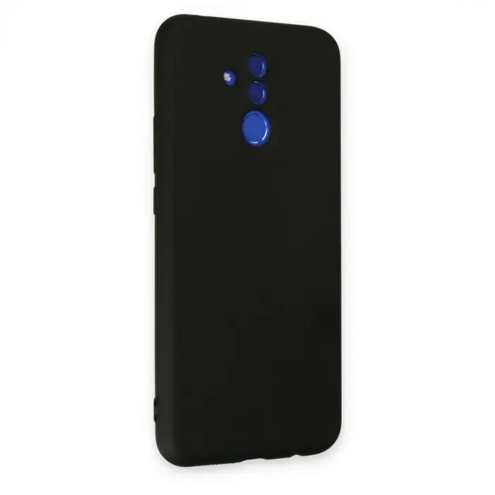 Mate 20 Lite Kılıf Nano içi Kadife Silikon - Siyah