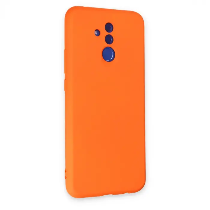 Mate 20 Lite Kılıf Nano içi Kadife Silikon - Turuncu