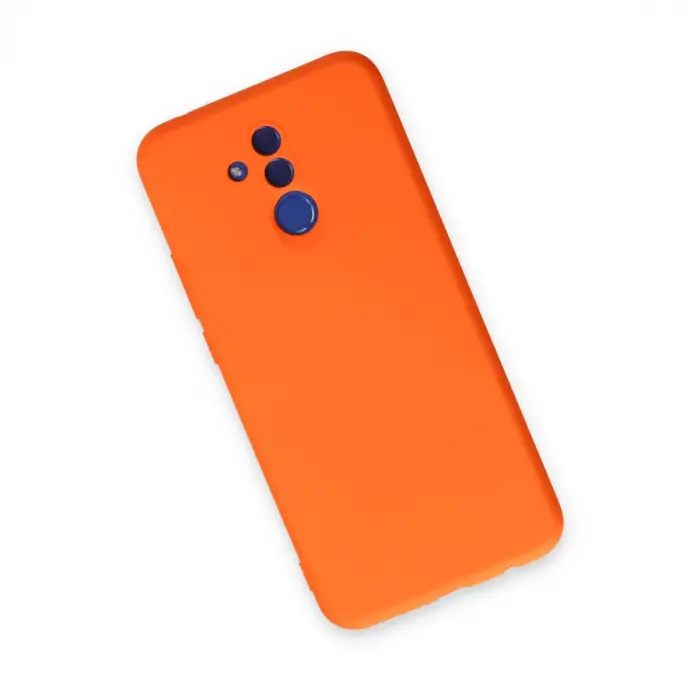 Mate 20 Lite Kılıf Nano içi Kadife Silikon - Turuncu