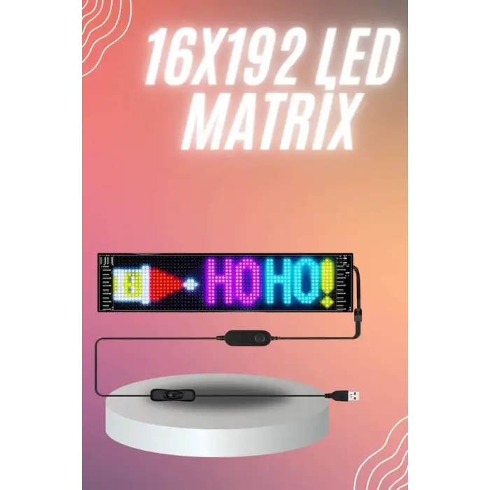 Matrix Led Cama Yapışan Telefon Kontrollü Panel Dijital Ekran Kumandalı
