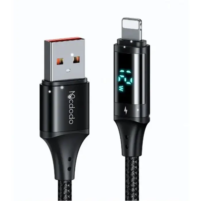 MCDODO CA-1060 DİJİTAL EKRANLI Usb-A To Lightning HIZLI DATA-ŞARJ KABLOSU 3A 1.2M