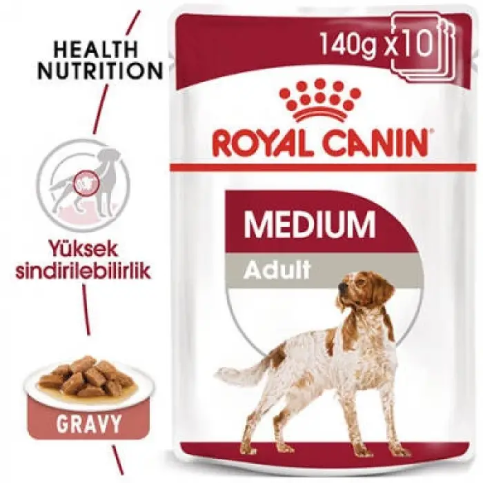 Medium Adult Gravy Yetişkin Köpek Konservesi 10 Adet 140 Gr