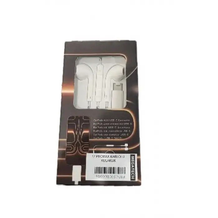 Megatech 17 Type-c Beyaz Renk Mikrofonlu Kulaklık