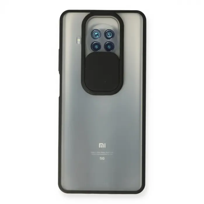 Mi 10T Lite Kılıf Palm Buzlu Kamera Sürgülü Silikon - Siyah