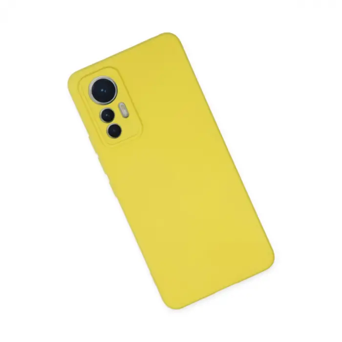 Mi 12 Lite Kılıf Nano içi Kadife Silikon - Sarı
