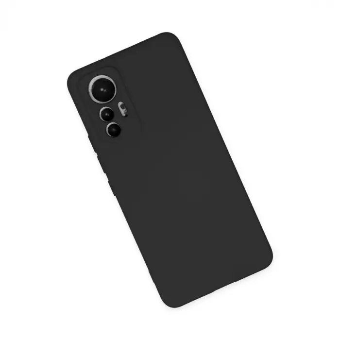 Mi 12 Lite Kılıf Nano içi Kadife Silikon - Siyah