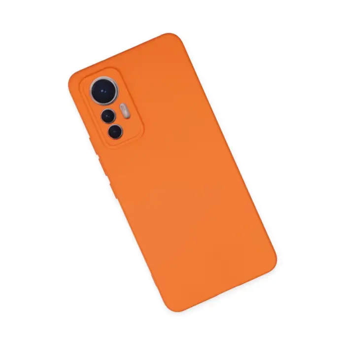 Mi 12 Lite Kılıf Nano içi Kadife Silikon - Turuncu