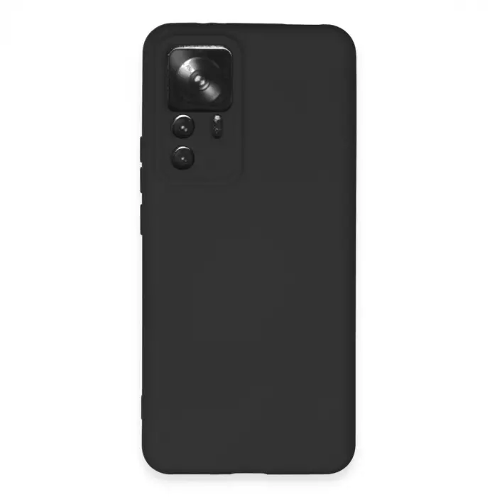 Mi 12T Pro Kılıf Nano içi Kadife Silikon - Siyah