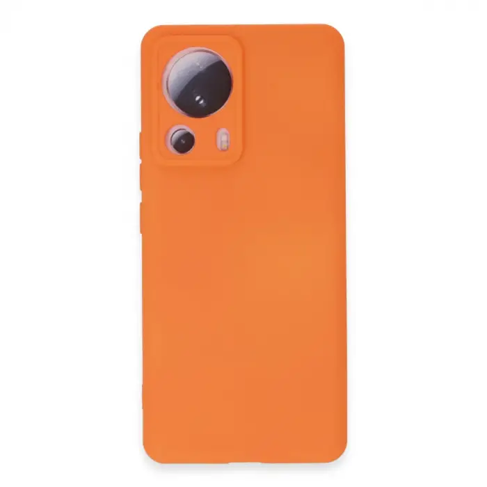 Mi 13 Lite Kılıf Nano içi Kadife Silikon - Turuncu