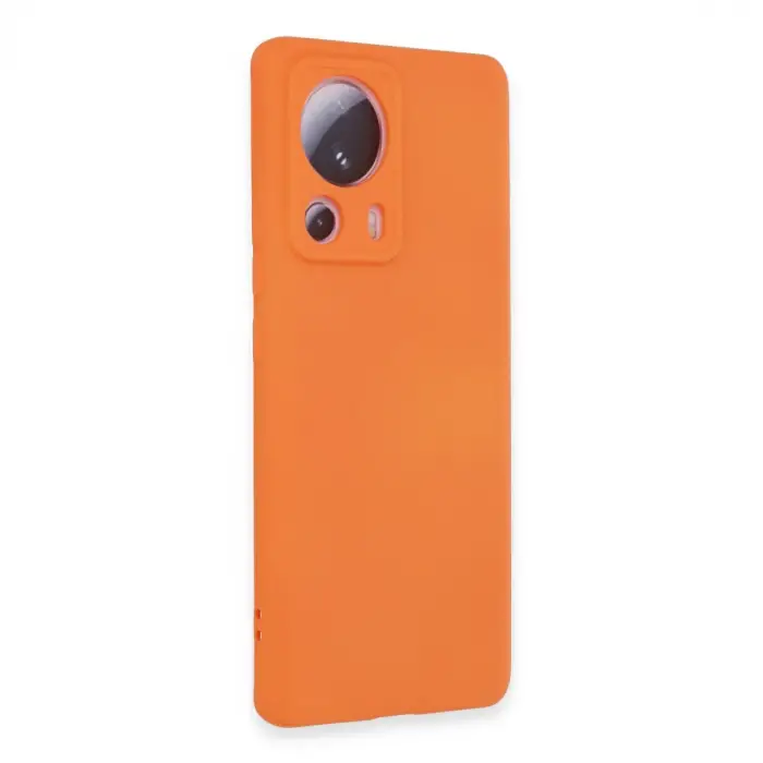 Mi 13 Lite Kılıf Nano içi Kadife Silikon - Turuncu