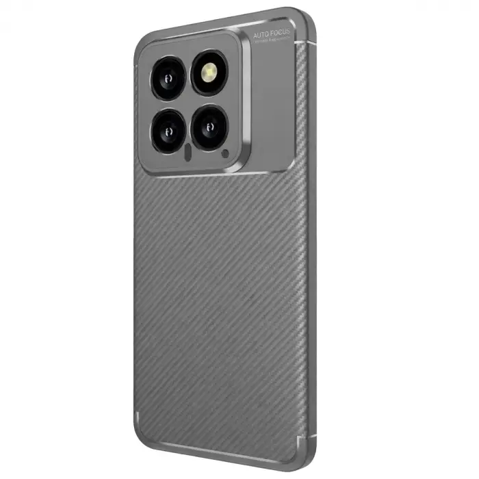 Mi 14T Kılıf Auto Focus Karbon Kapak - Gri