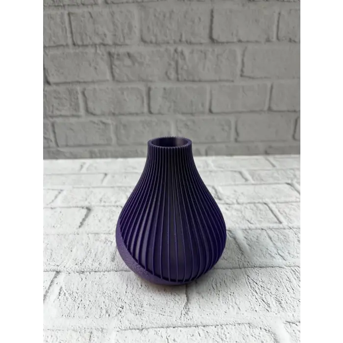 MOR VAZO ÇİZGİLİ