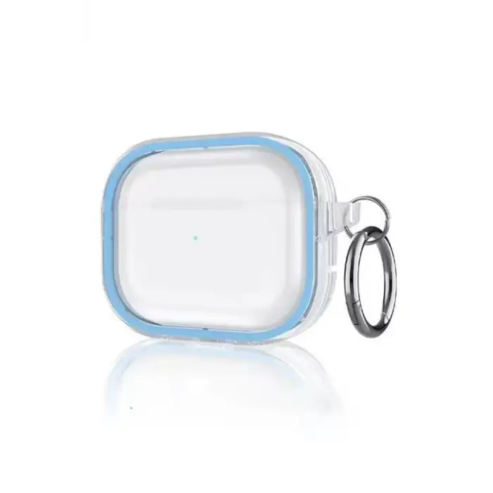 Movenchy Apple Airpods Pro 2 (2.nesil) Shiny Şeffaf Kılıf - Sierra Blue