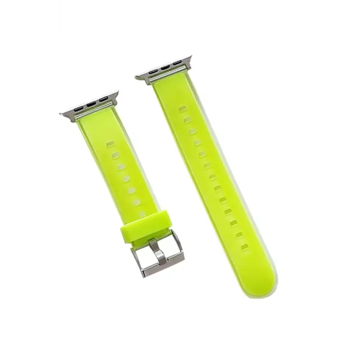 Movenchy Apple Watch 38mm Jelly Silikon Kordon - Yeşil