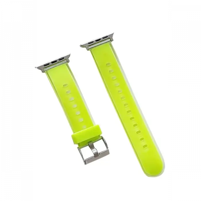 Movenchy Apple Watch 38mm Jelly Silikon Kordon - Yeşil