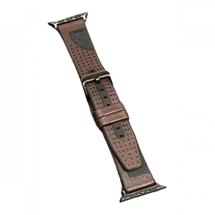 Movenchy Apple Watch 45mm Buff Deri Kordon - Kahverengi