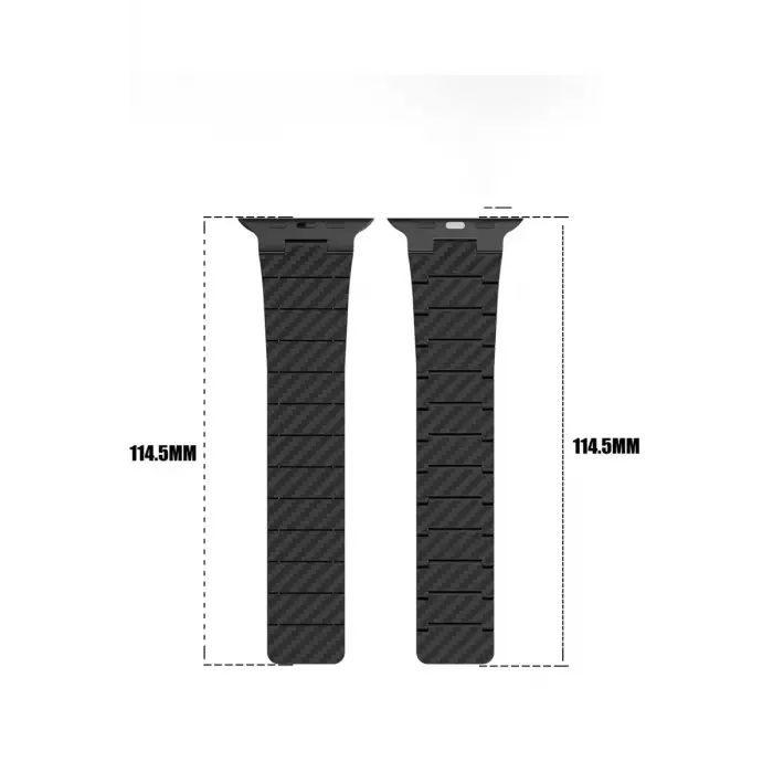 Movenchy Apple Watch 45mm Carbon Steel Kordon - Yıldız Işığı