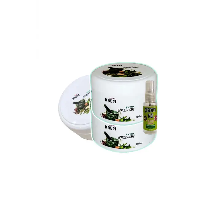 Mucizevi Krem Rahatlatıcı  Bakım Masaj Kremi 3x125 ml+30 ml Çörek Otu Yağı ile