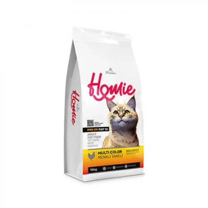 Multi Color Renkli Taneli Tavuklu Yetişkin Kedi Maması 15 Kg
