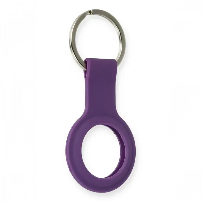 Newface Airtag Silikon Kılıf - Mor