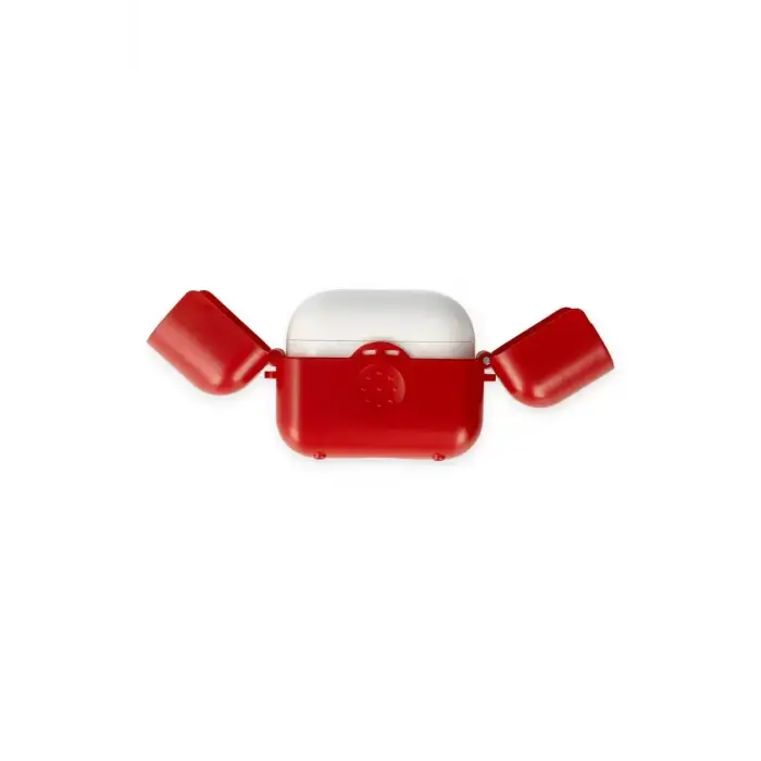Newface Apple Airpods 3 (3.nesil) Basmalı Kılıf - Kırmızı