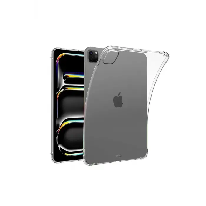 Newface Apple iPad Pro 11 (2024) Kılıf Anti Shock Tablet Silikon - Şeffaf