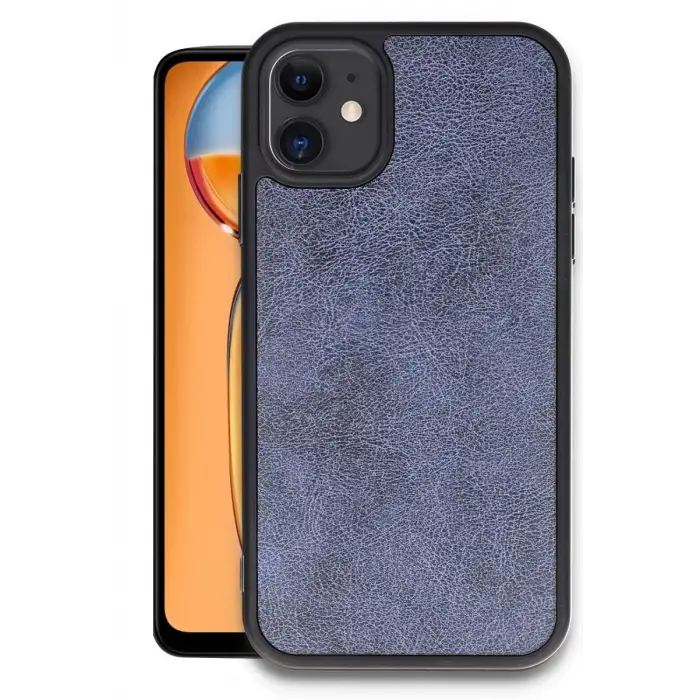 Newface Apple iPhone 11 Kılıf Aras Deri Kapak - Lacivert