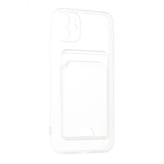 Newface Apple iPhone 11 Kılıf Kart Şeffaf Silikon - Şeffaf