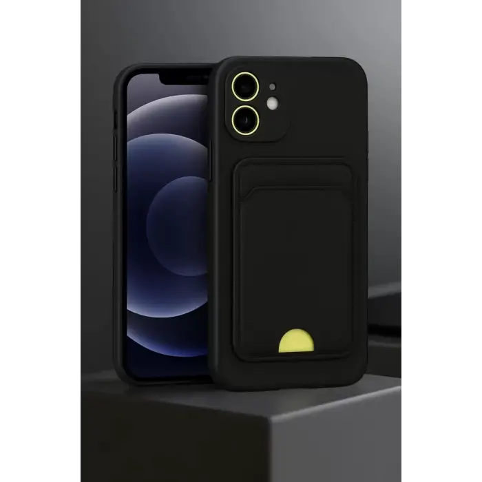 Newface Apple iPhone 11 Kılıf Kelvin Kartvizitli Silikon - Siyah