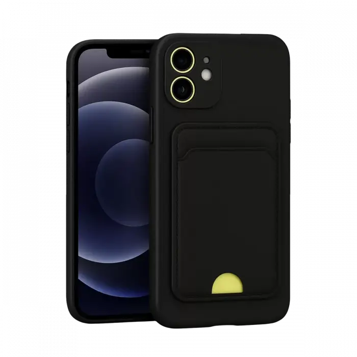 Newface Apple iPhone 11 Kılıf Kelvin Kartvizitli Silikon - Siyah