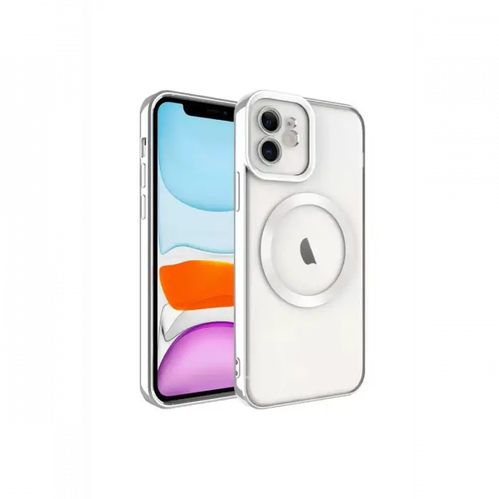 Newface Apple iPhone 11 Kılıf Kross Magneticsafe Kapak - Gümüş