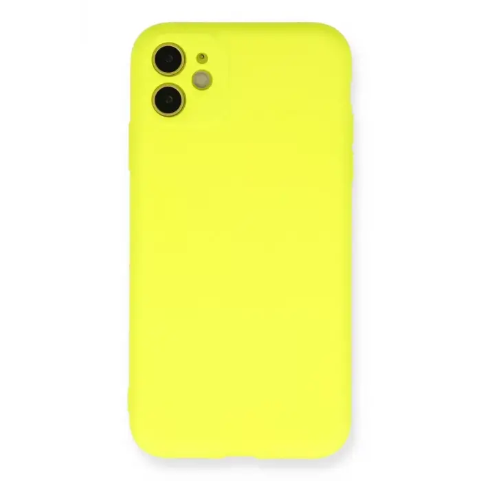 Newface Apple iPhone 11 Kılıf Nano içi Kadife Silikon - Sarı