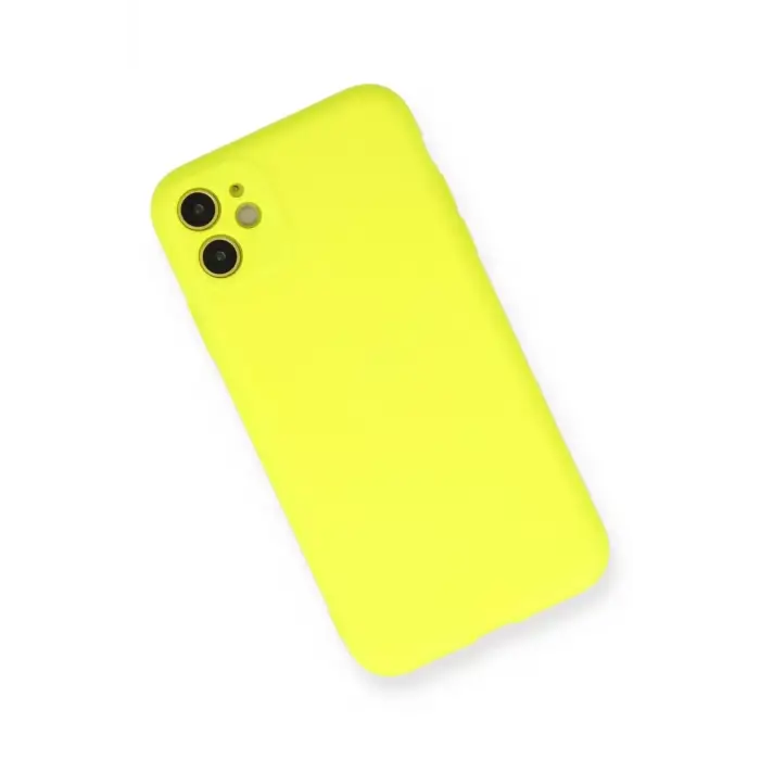 Newface Apple iPhone 11 Kılıf Nano içi Kadife Silikon - Sarı