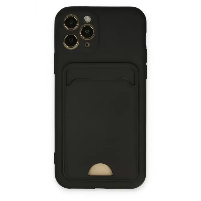 Newface Apple iPhone 11 Pro Kılıf Kelvin Kartvizitli Silikon - Siyah