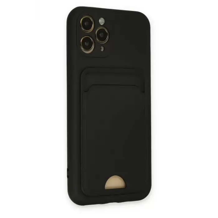 Newface Apple iPhone 11 Pro Kılıf Kelvin Kartvizitli Silikon - Siyah