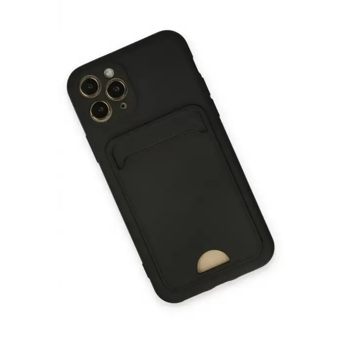 Newface Apple iPhone 11 Pro Kılıf Kelvin Kartvizitli Silikon - Siyah