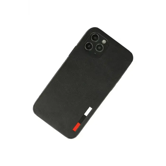 Newface Apple iPhone 11 Pro Kılıf Loop Deri Silikon - Siyah
