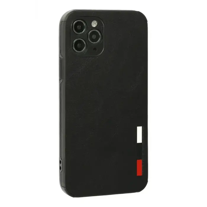 Newface Apple iPhone 11 Pro Kılıf Loop Deri Silikon - Siyah