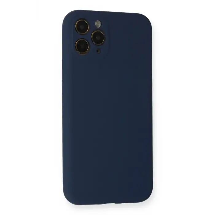 Newface Apple iPhone 11 Pro Kılıf Nano içi Kadife Silikon - Lacivert